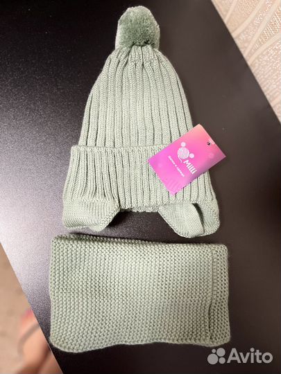Шапка и снуд детский