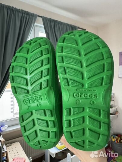 Резиновые сапоги crocs c9 зеленые