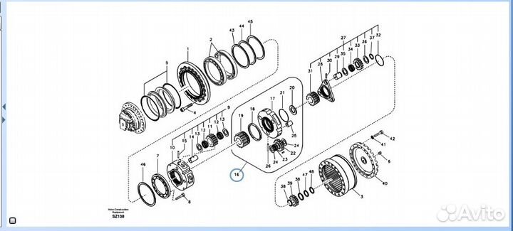 SA7117-34260 водило 2-й передачи volvo EC240