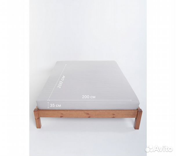 Простыня GoodNight Pure Страйп-сатин 200*200*35, с