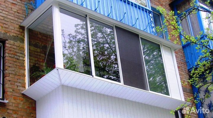 Остекление балконов и лоджий под ключ G6531