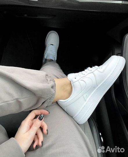 Кроссовки Nike air force 1 белые женские