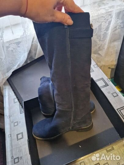 Зимние женские сапоги 38 натуральная замша