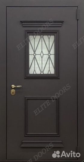 Дверь входная металлическая со стеклом