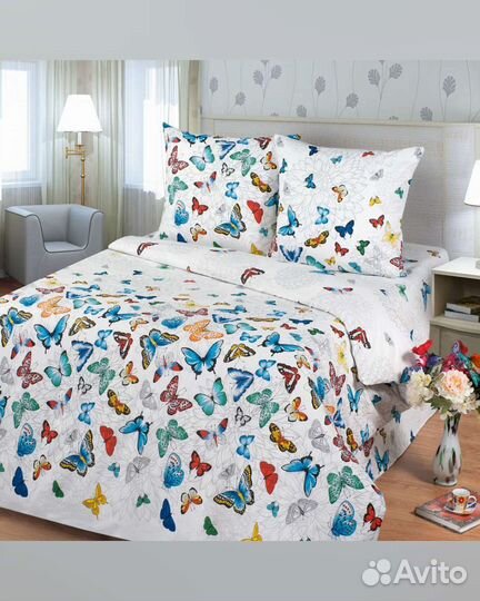 Постельное белье евро простынь на резинке