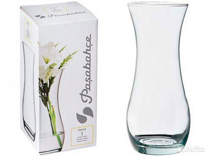 Ваза для цветов стекло без декора