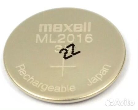 Аккумулятор ML2016 Maxell литиевый 3В 25мАч