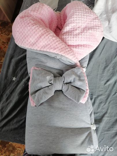 Конверт на выписку для девочки зима