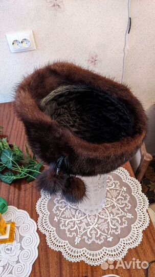 Шапка норковая женская