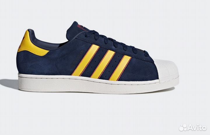 Кроссовки Adidas Superstar Yellow/Blue оригинал