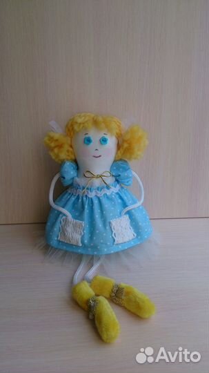 Текстильная кукла Ангелочек ручной работы