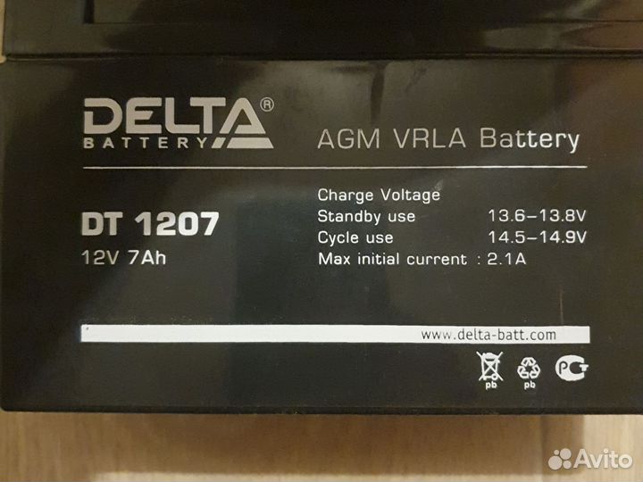 Аккумулятор Delta DT 1207