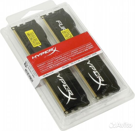Модуль памяти Kingston HyperX Fury DDR3 4 Гб 1866