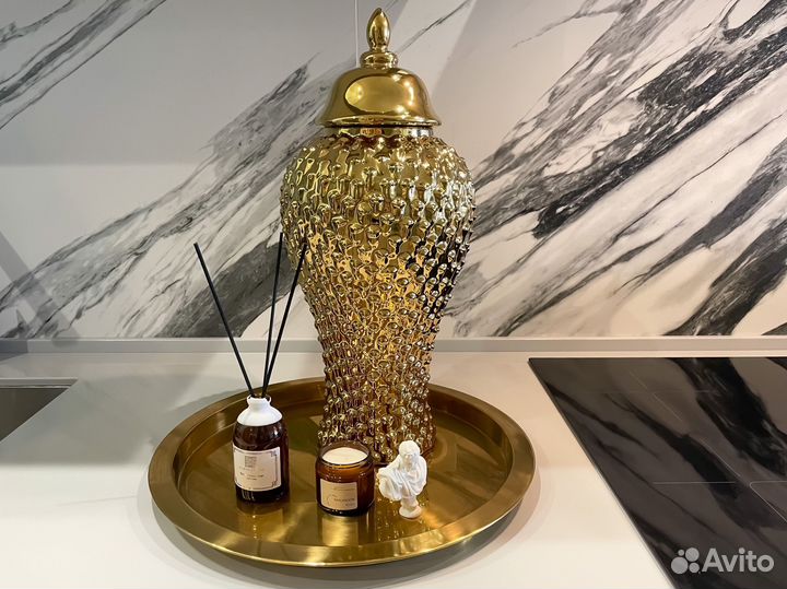 Ваза с крышкой керамика (имбирная банка, потиш)