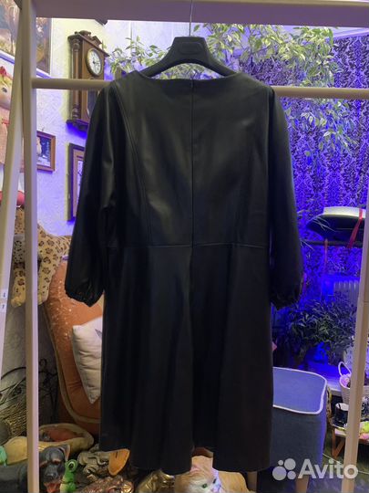 Платье mango 48 кожаное