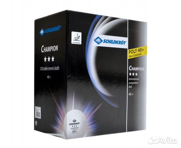 Мячики для н/тенниса donic Champion 3* (120 шт)