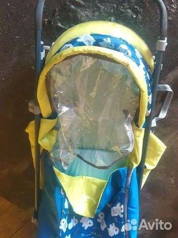 Детские санки коляска с колесами