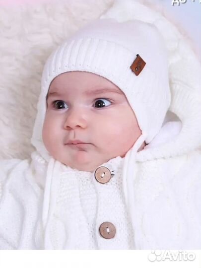 Шапка для малыша осень 38-40