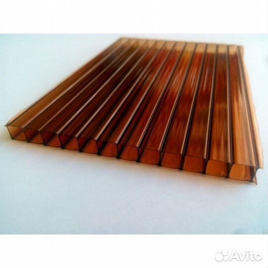 Сотовый поликарбонат 4мм янтарь г.Инкерман