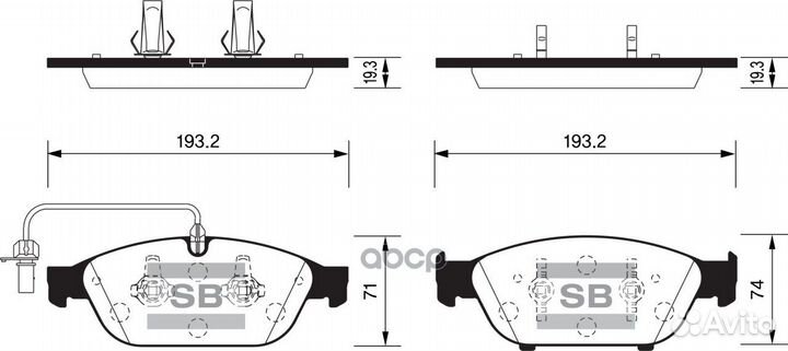 SP2316 колодки дисковые перед. с антискрип. пл