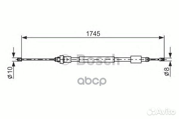 1 987 477 576 трос ручника левый L1745/1400 C