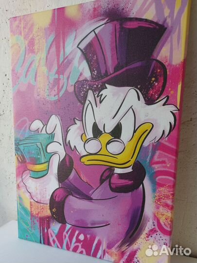 Картина для интерьера Скрудж Макдак на холсте