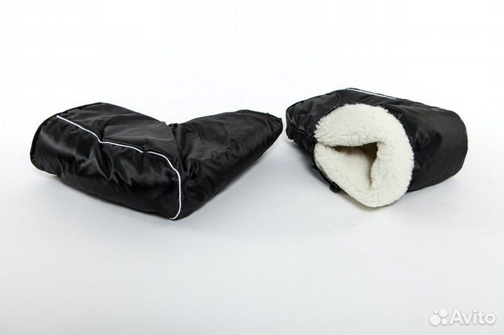 Утепленные муфты на руль снегохода