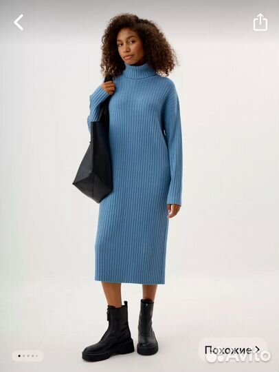 Платье в рубчик р 50