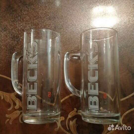 Бокалы, стаканы пивные