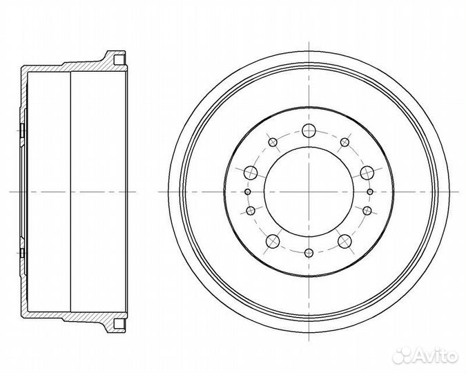 Барабан тормозной G-brake для Land Cruiser 100