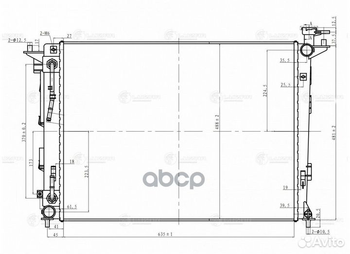 Радиатор охл. для а/м Kia Sportage III