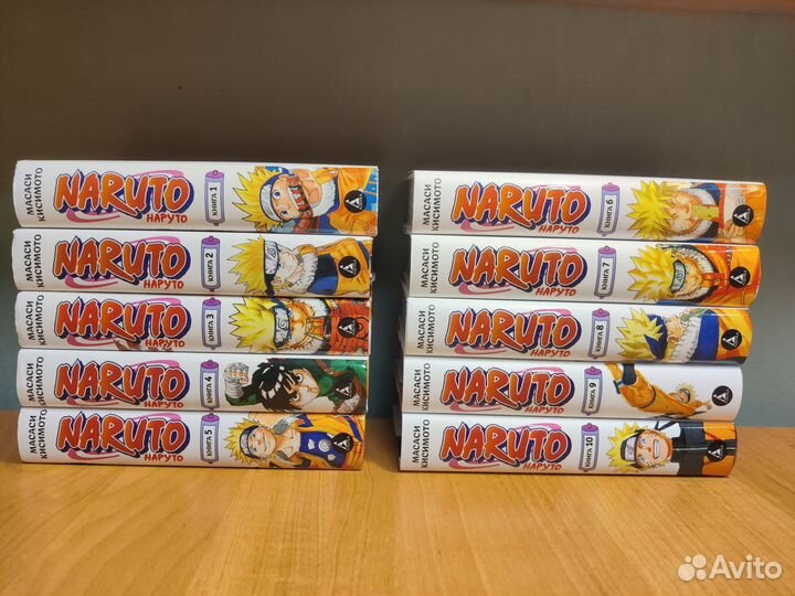 Наруто манга 1-10 том от издательства Азбука