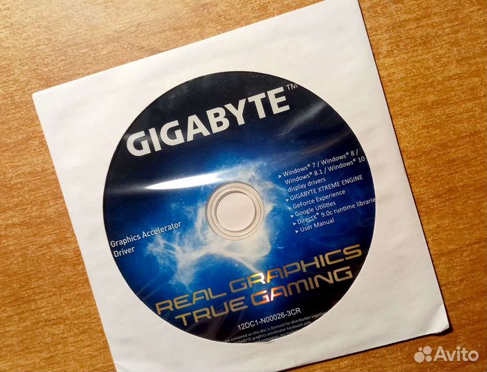 Диск gigabyte real graphics true gaming