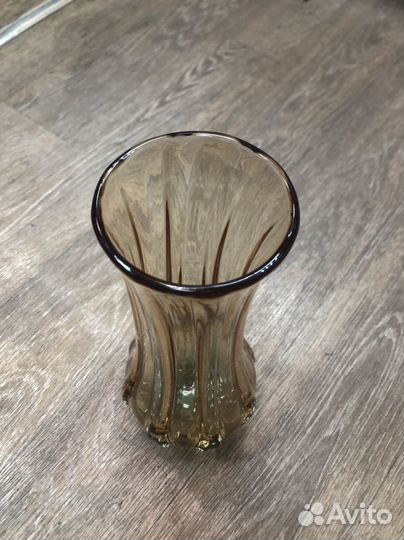 Ваза цветное чешское стекло