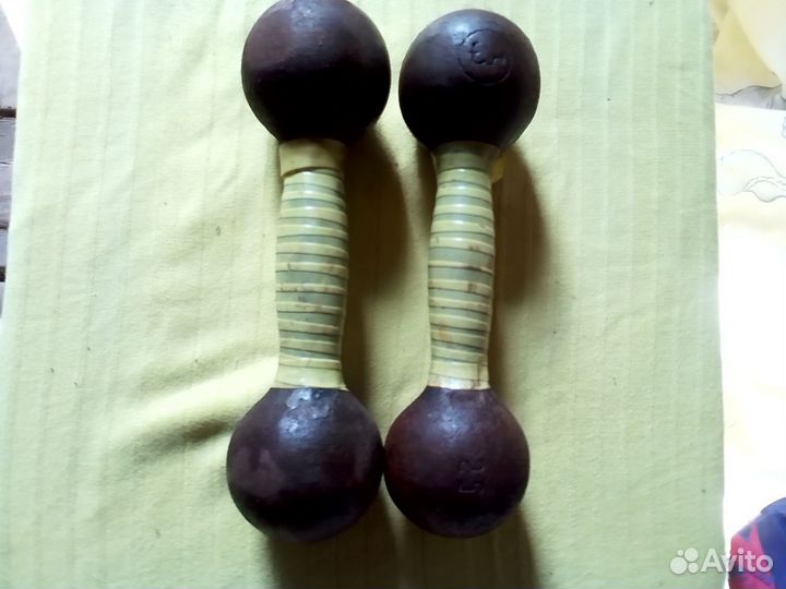 Гантели 2,5 кг и экспандер всё СССР