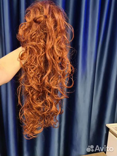 Хвост шиньон кудри 70см