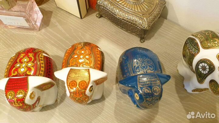 Эксклюзивная коллекция позолоченных слоников