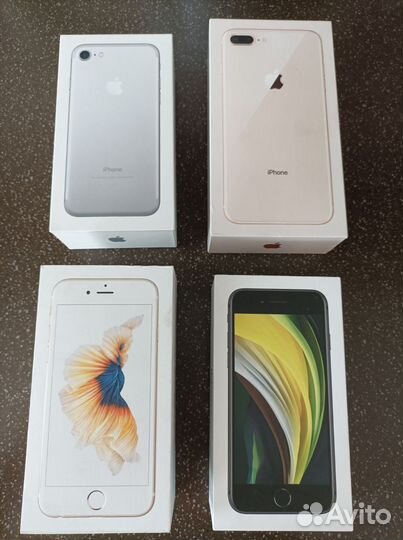 Коробки от iPhone 6s, 8+, SE