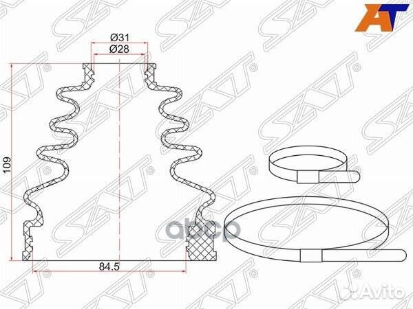 Пыльник шруса внутренний toyota land cruiser