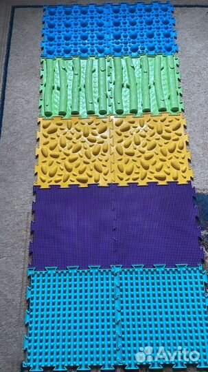 Детский массажный ортопедический коврик 10шт