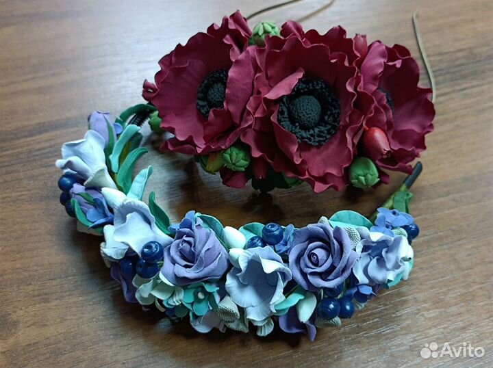 Ободок для волос ручной работы