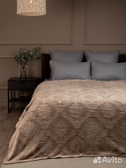 Плед Texrepublic TF FNE BR2 1520 d-дамаск коричнев