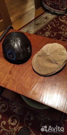 Мужская кожаная кепка