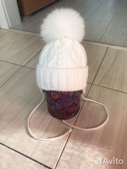 Шапка для новорожденного зима