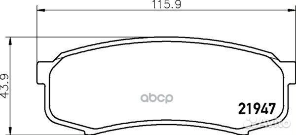 NP1008 колодки дисковые задние Toyota Land Cru