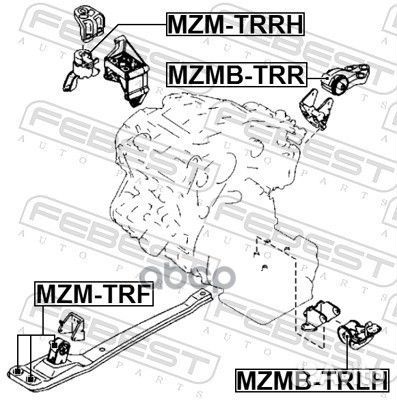 Mzmtrrh подушка двс правая Mazda Tribute CP 2