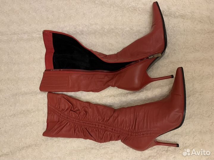 Сапоги женские наутральная кожа 35 размер