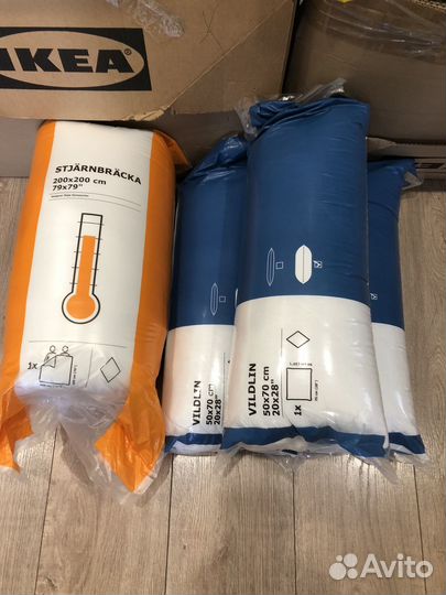 Наволочки икеа подушки одеяла наматрасники