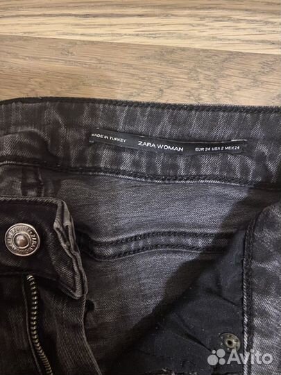 Джинсы-скинни zara серые