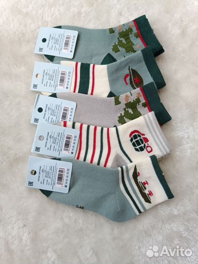 Детские носки разные размеры, 5 пар